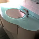 Top bagno in cristallo